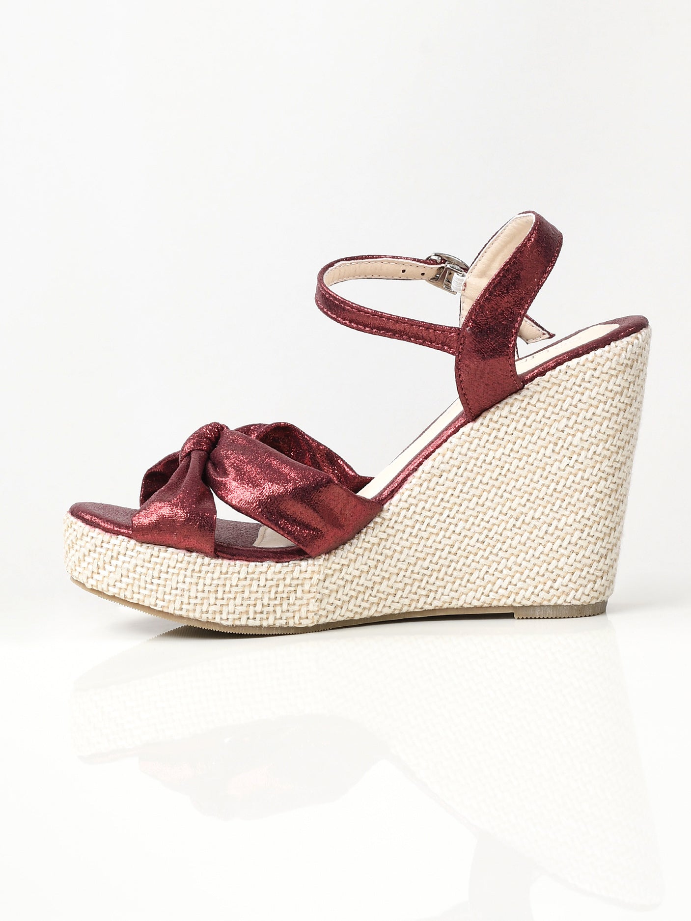 Limelight - Shiny Knotted Wedges - Maroon