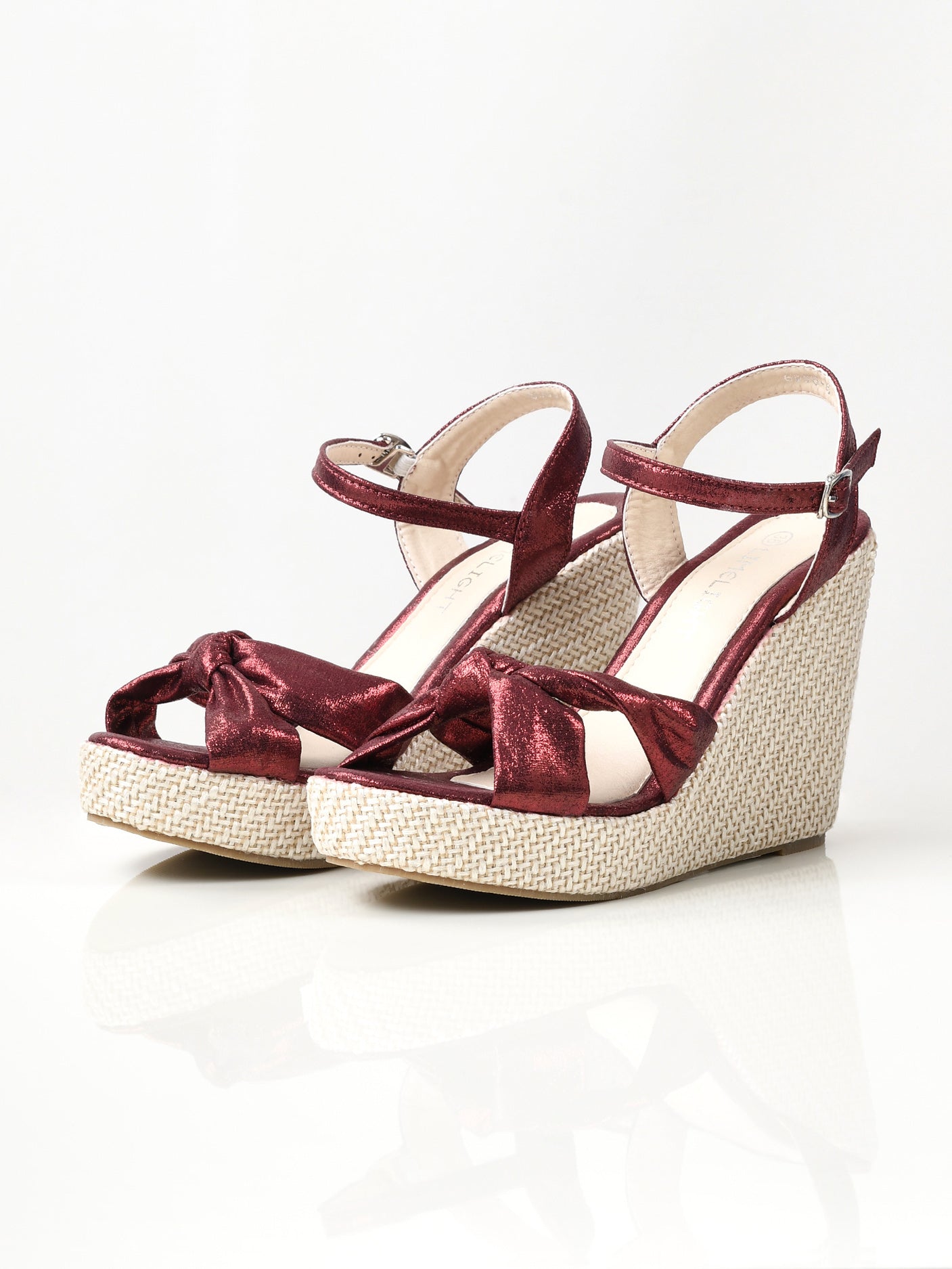 Limelight - Shiny Knotted Wedges - Maroon