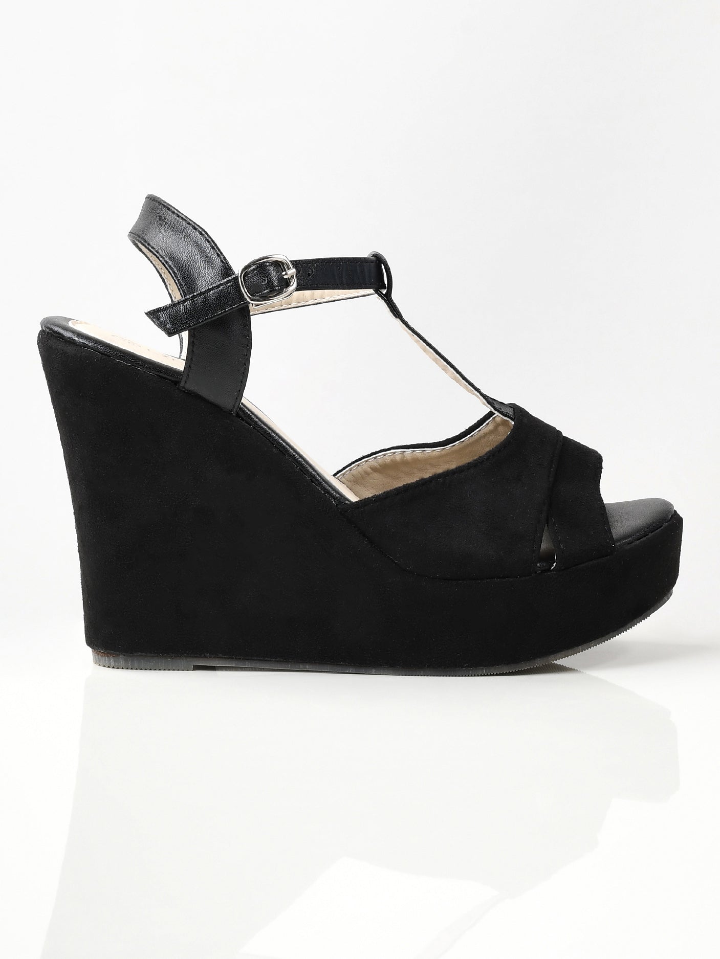 Limelight - Suede Wedges - Black