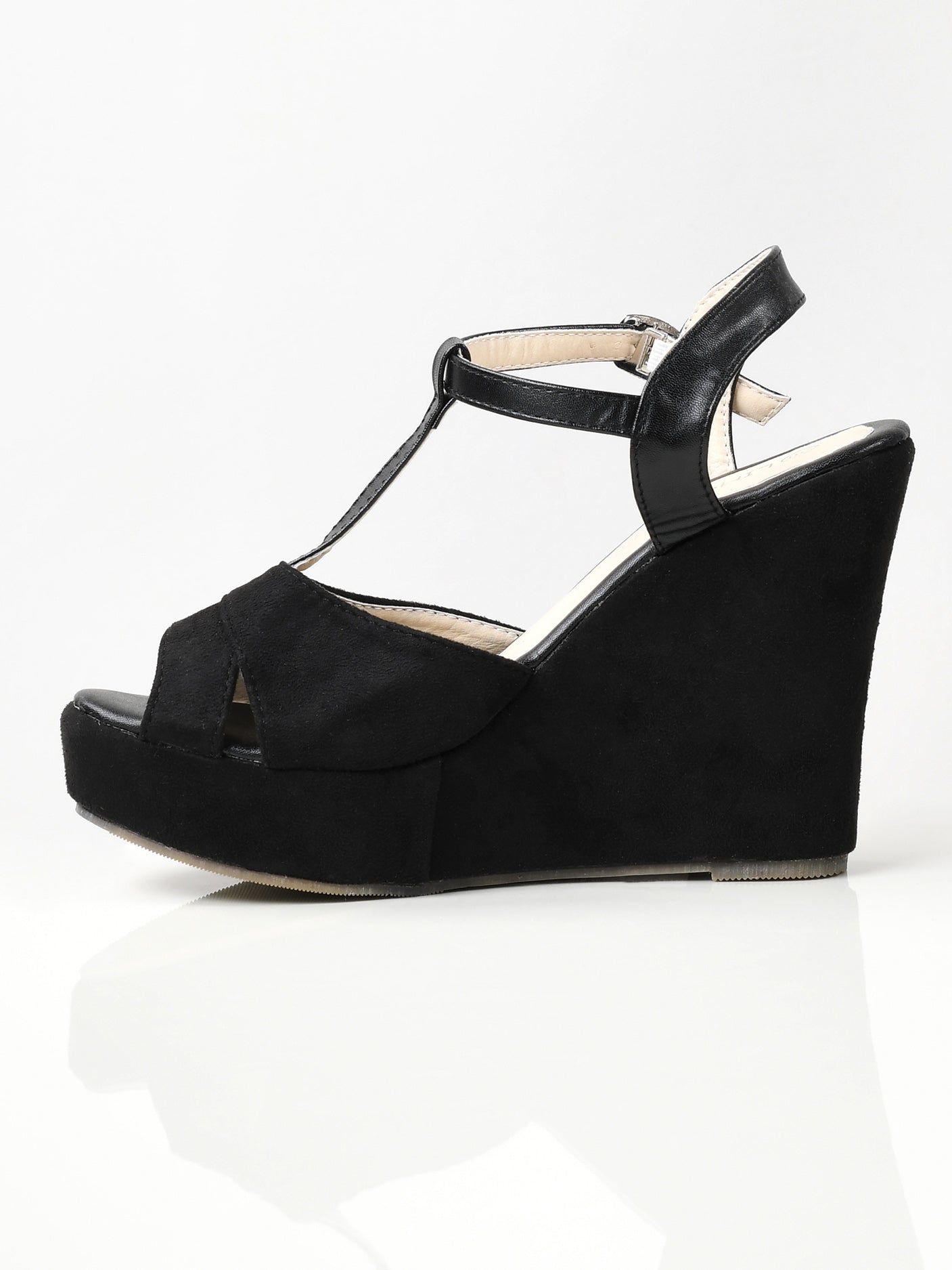 Limelight - Suede Wedges - Black