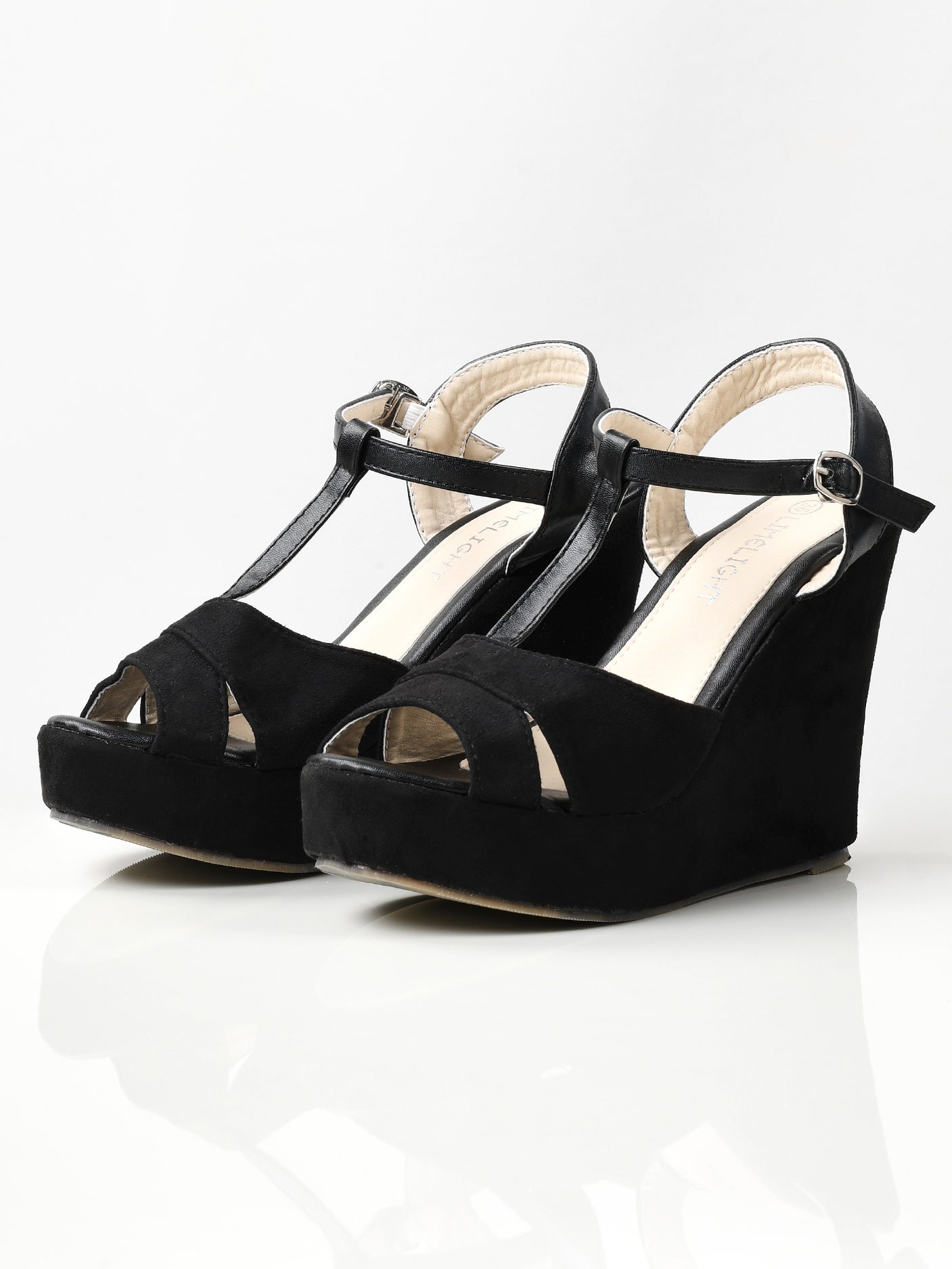 Limelight - Suede Wedges - Black