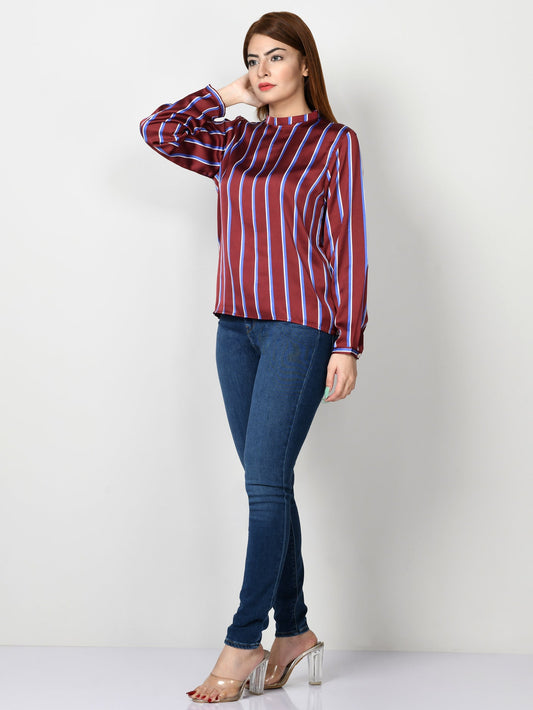 Limelight - Striped Silk Top