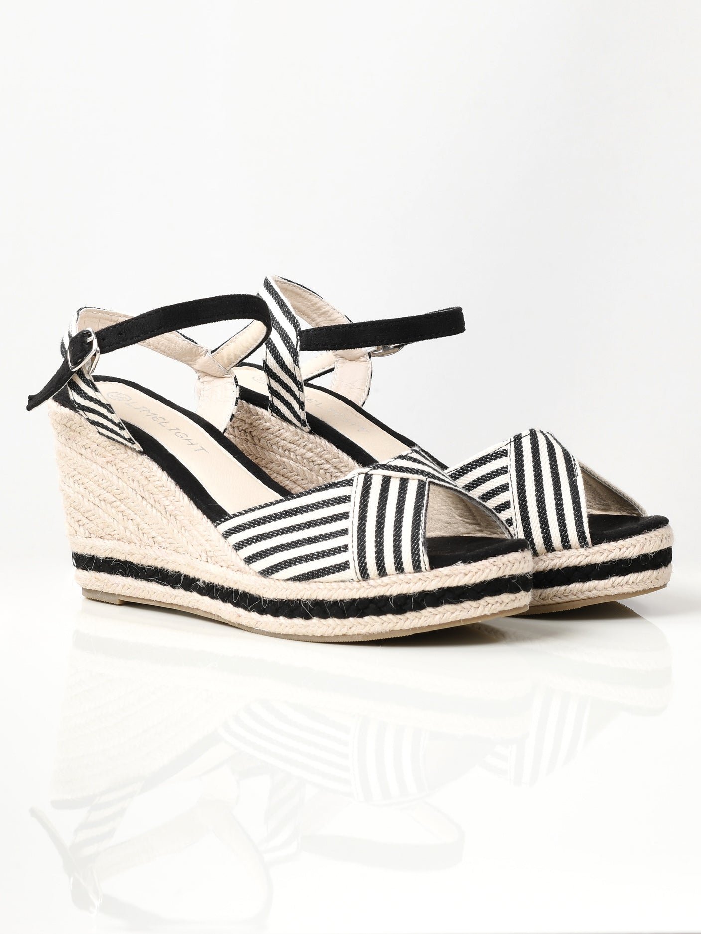 Limelight - Striped Wedges - Black and White