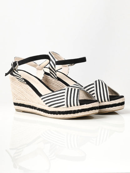 Limelight - Striped Wedges - Black and White