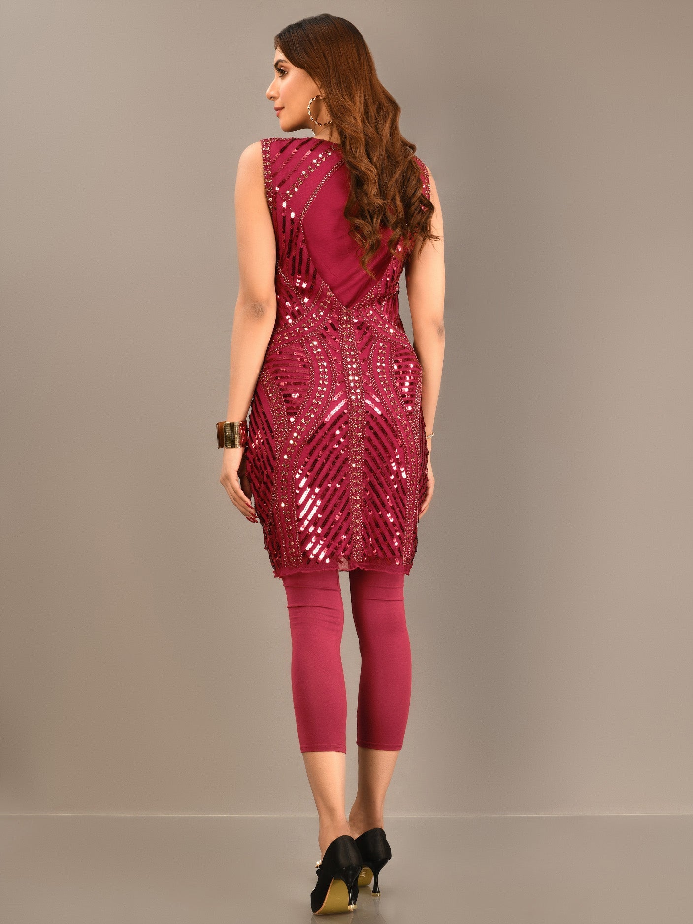 Limelight - Sequined Bodycon Net Dress