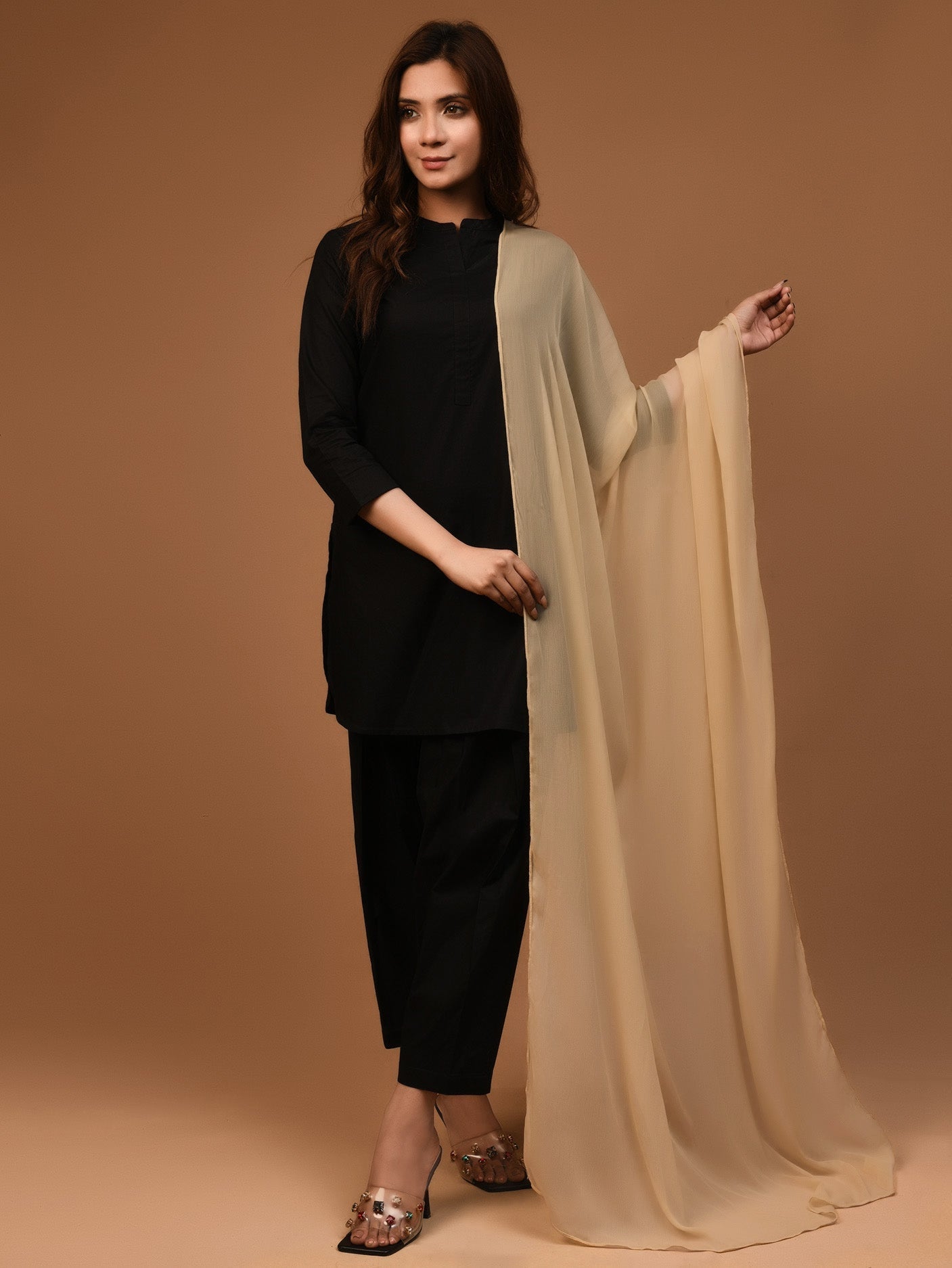 Limelight - Chiffon Dupatta - Skin