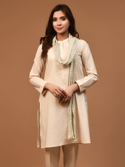 Limelight - Crushed Dupatta - Lemon Yellow