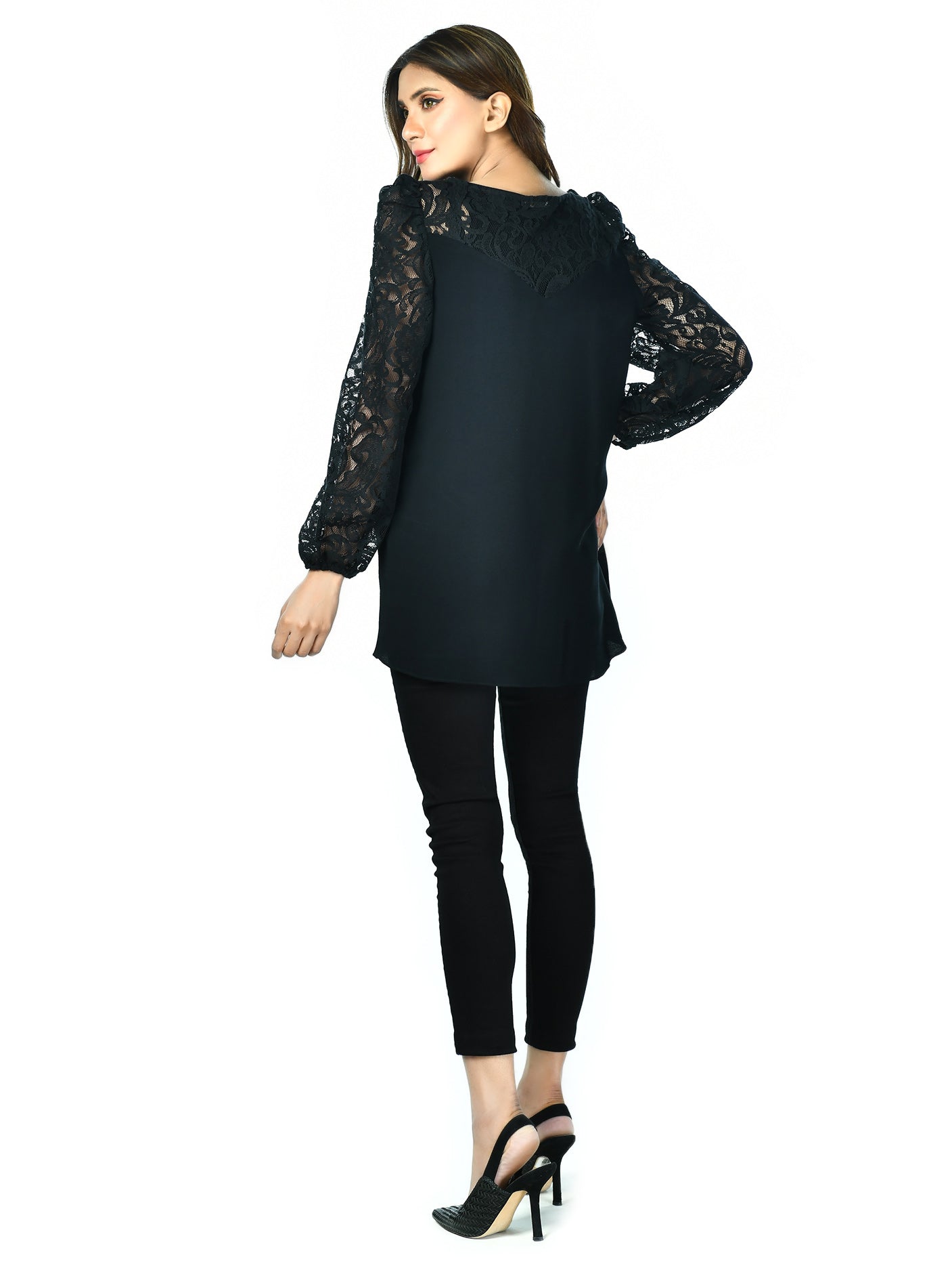 Limelight - Black Net Top