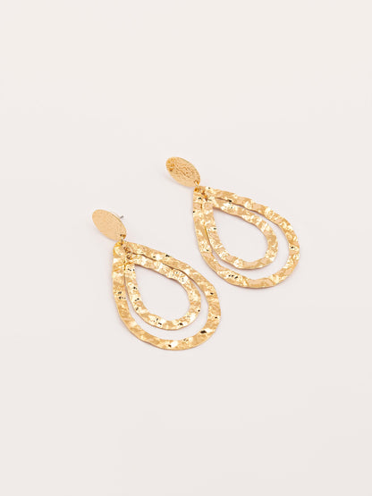 Textured Tear Drop Earrings