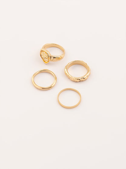 Vintage Texture Ring Set