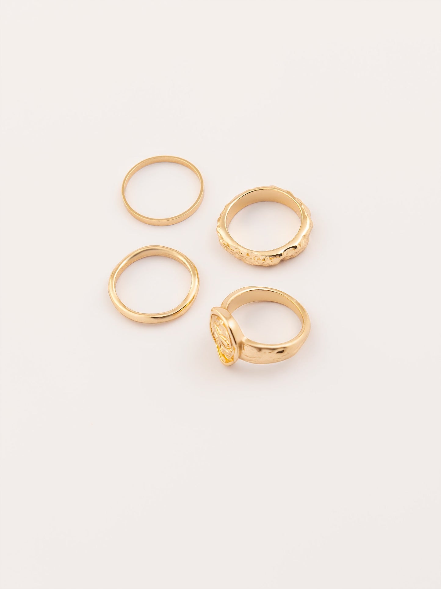 Vintage Texture Ring Set