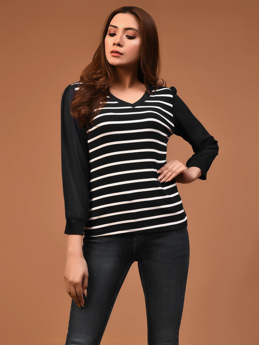 Limelight - Striped Basic Top