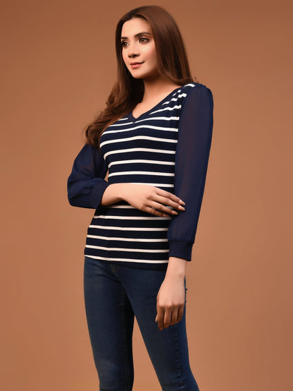 Limelight - Striped Basic Top