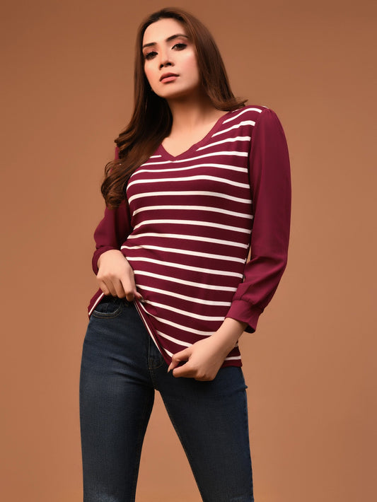 Limelight - Striped Basic Top