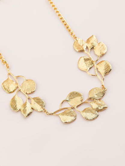 Metallic Leaf Necklace