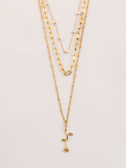 Classic Embellished Layered Necklace