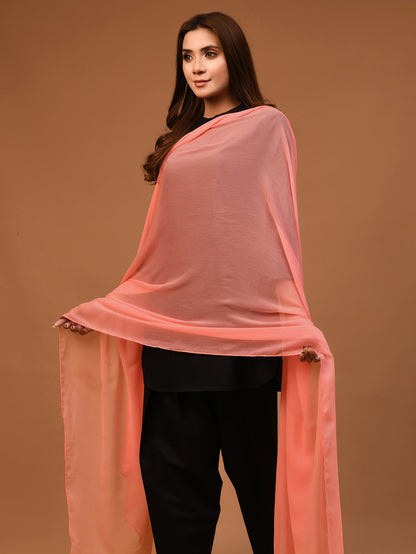 Limelight - Dyed Chiffon Dupatta-Pink