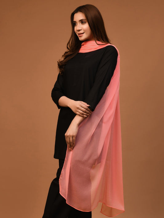 Limelight - Dyed Chiffon Dupatta-Pink