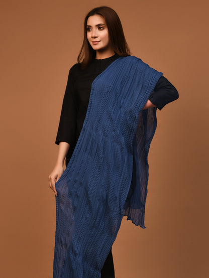 Limelight - Chiffon Dupatta - Dark Blue