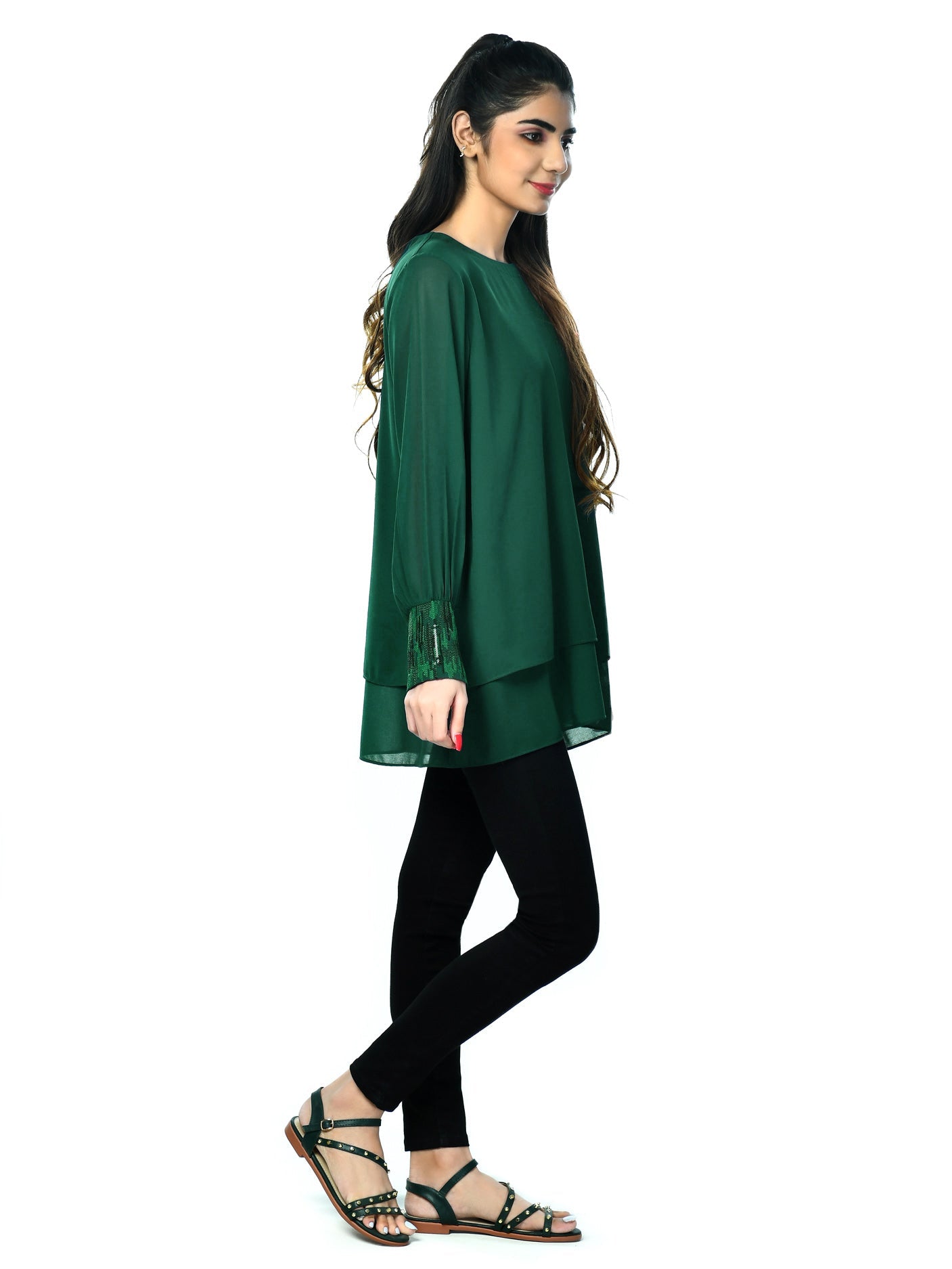 Limelight - Solid Chiffon Top