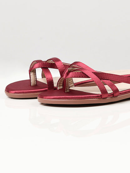 Limelight - Satin Strap Flats