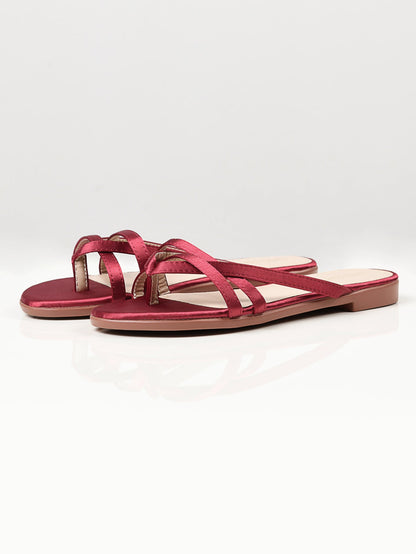 Limelight - Satin Strap Flats