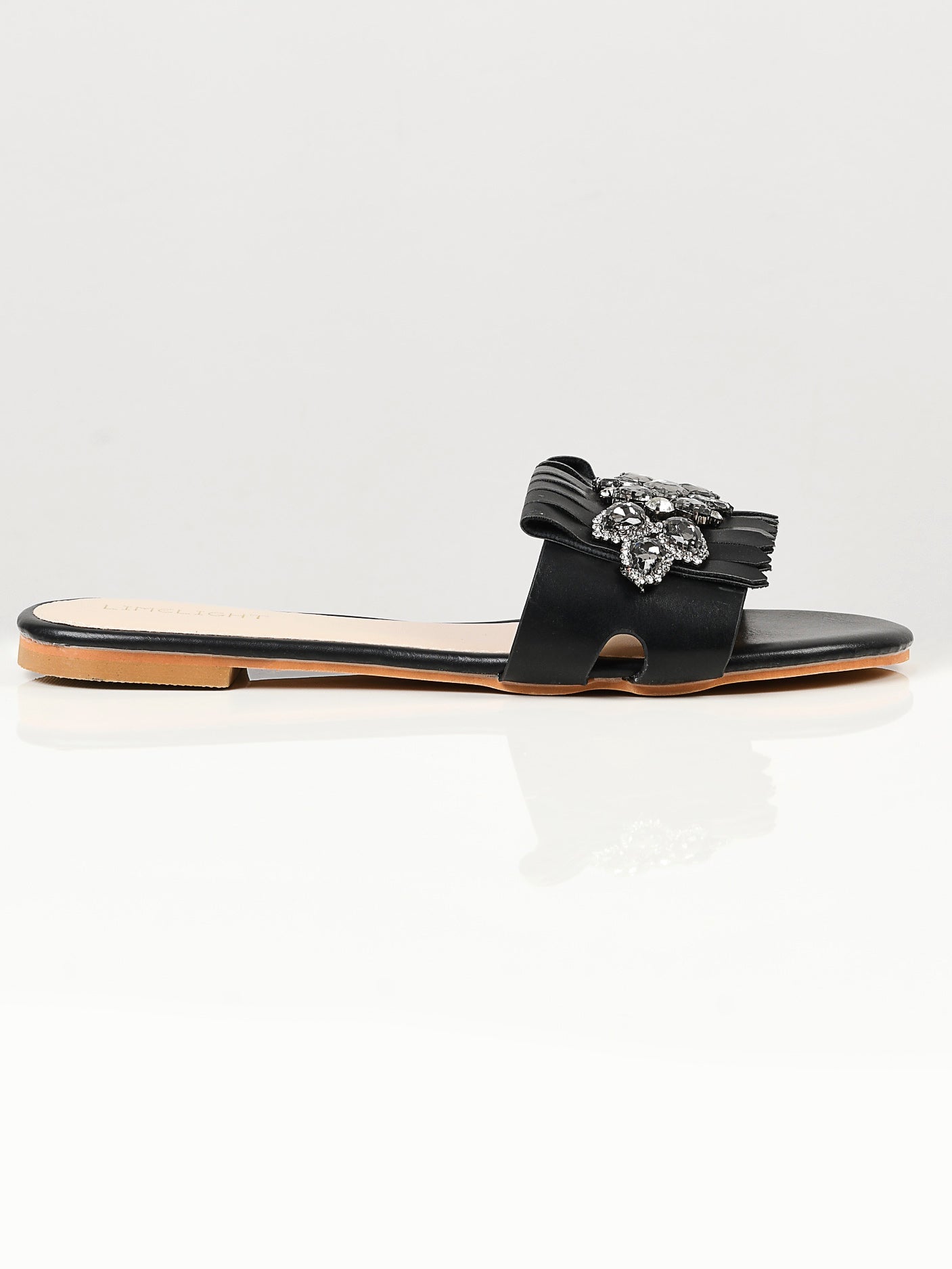 Limelight - Stone Fringe Slides - Black