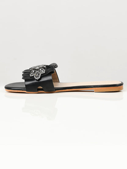 Limelight - Stone Fringe Slides - Black