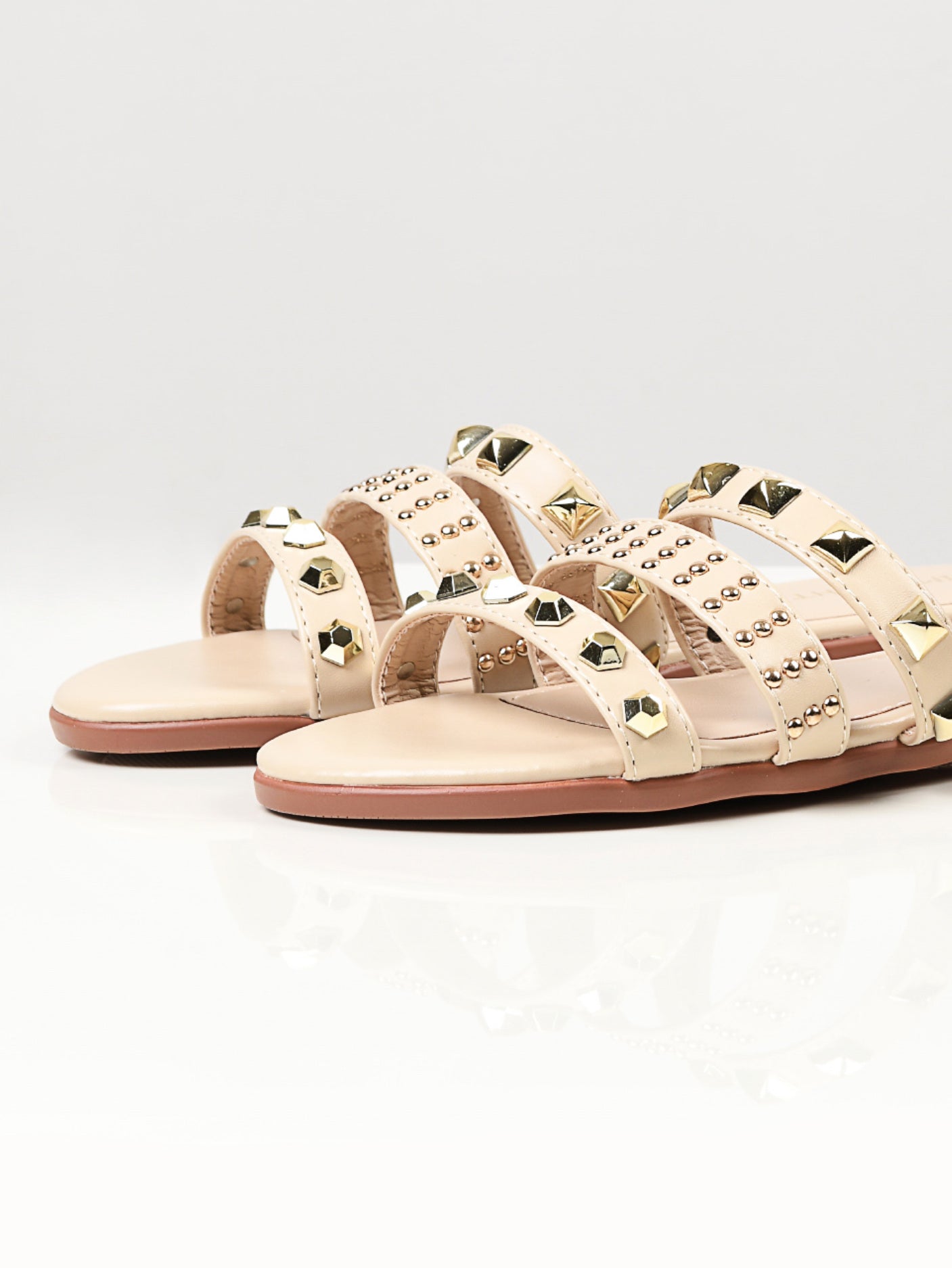 Limelight - Studded Flats - Beige