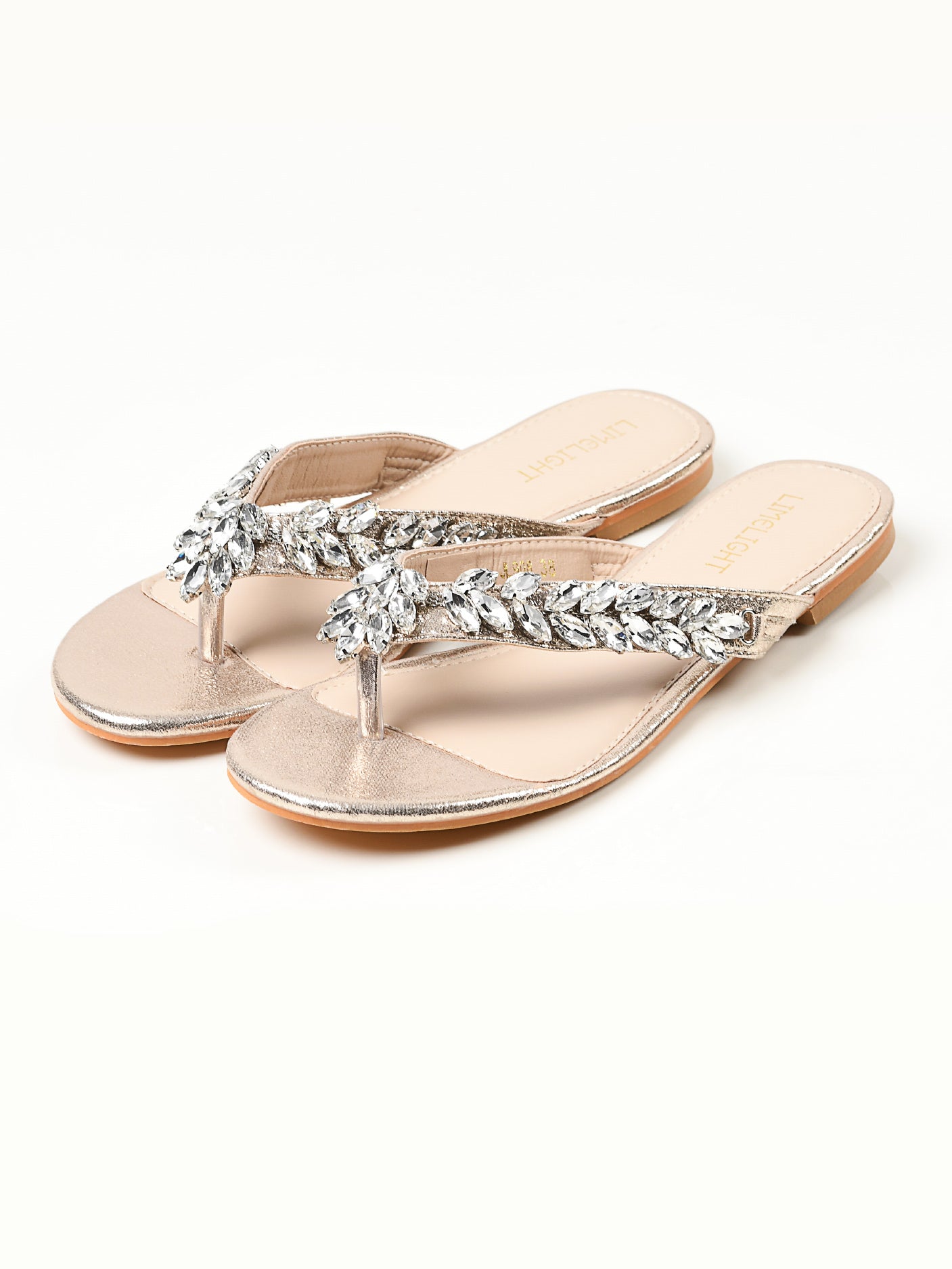 Limelight - Stone Studded Sandals - Gold