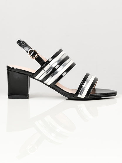 Limelight - Striped Heels - Black