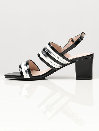 Limelight - Striped Heels - Black