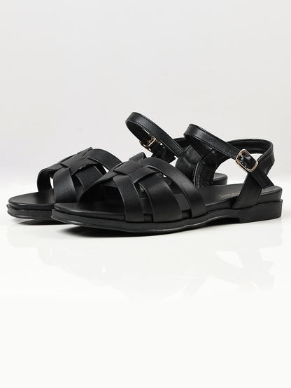 Limelight - Plain Strap Sandals - Black