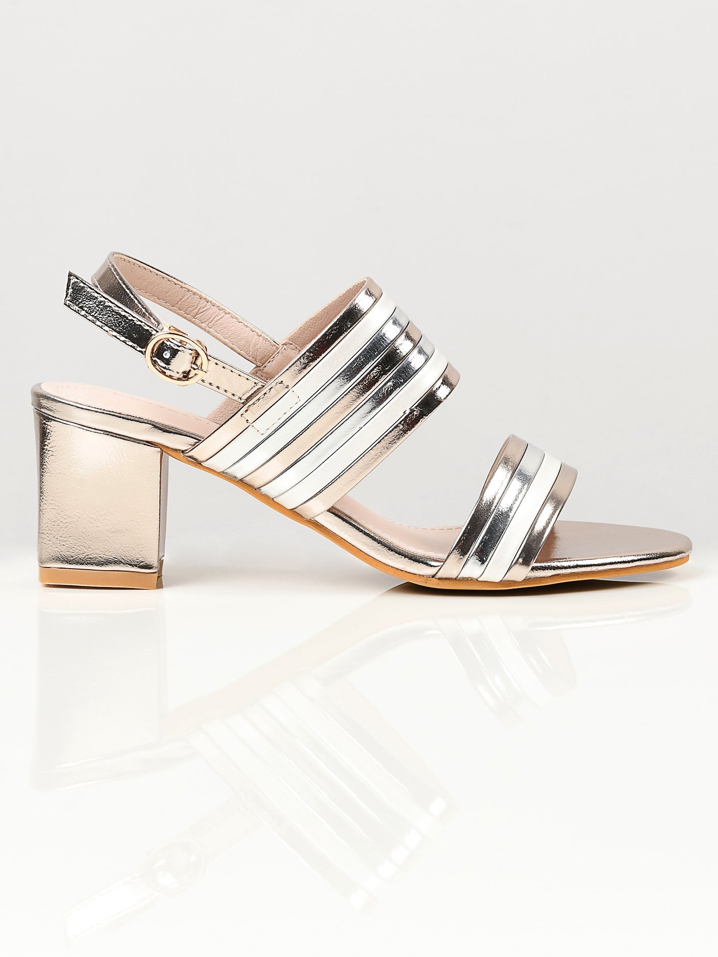 Limelight - Striped Heels - Gold