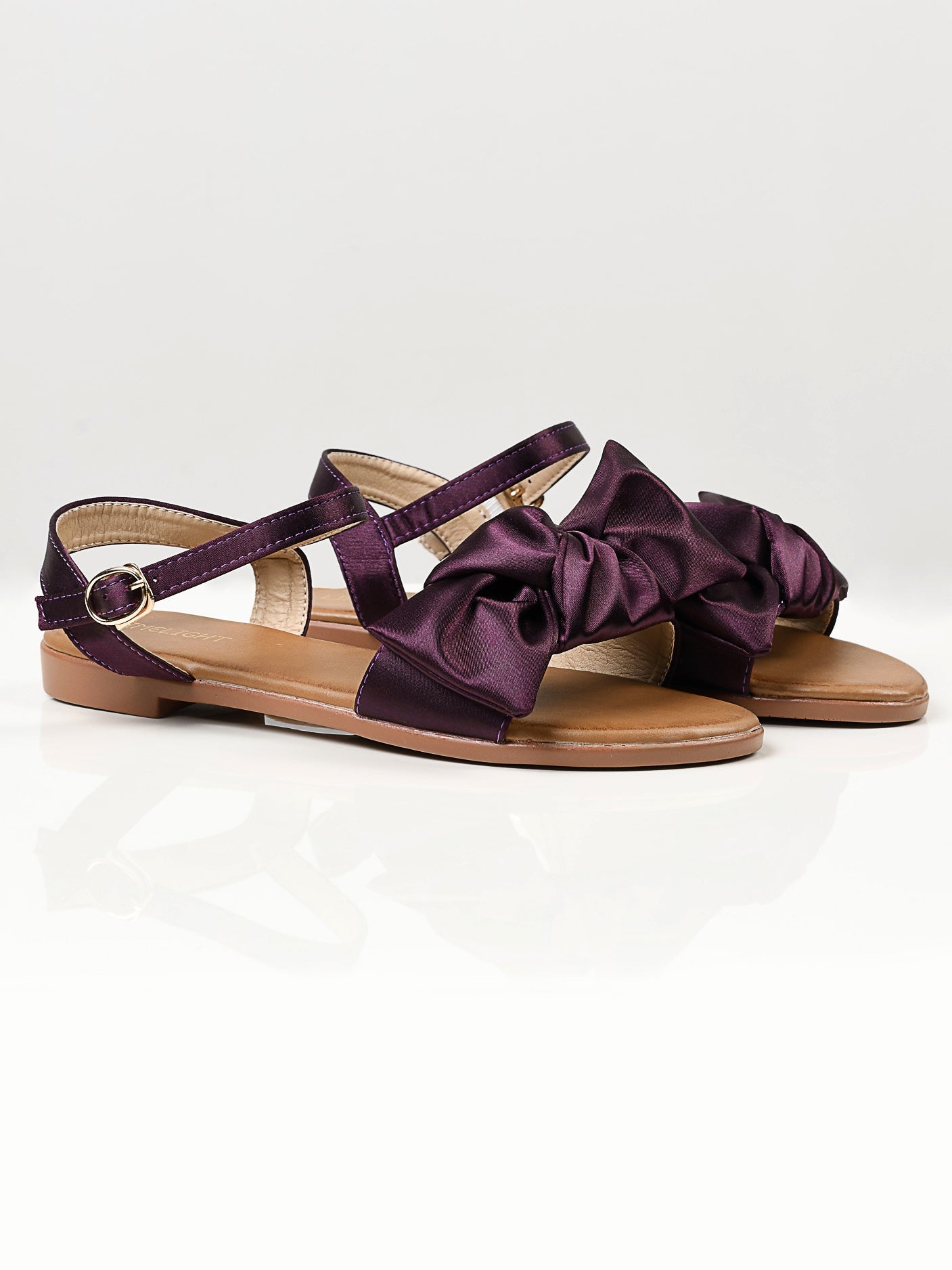 Limelight - Satin Bow Sandals - Purple