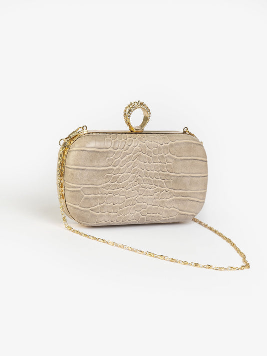 Limelight - Croc Patterned Clutch