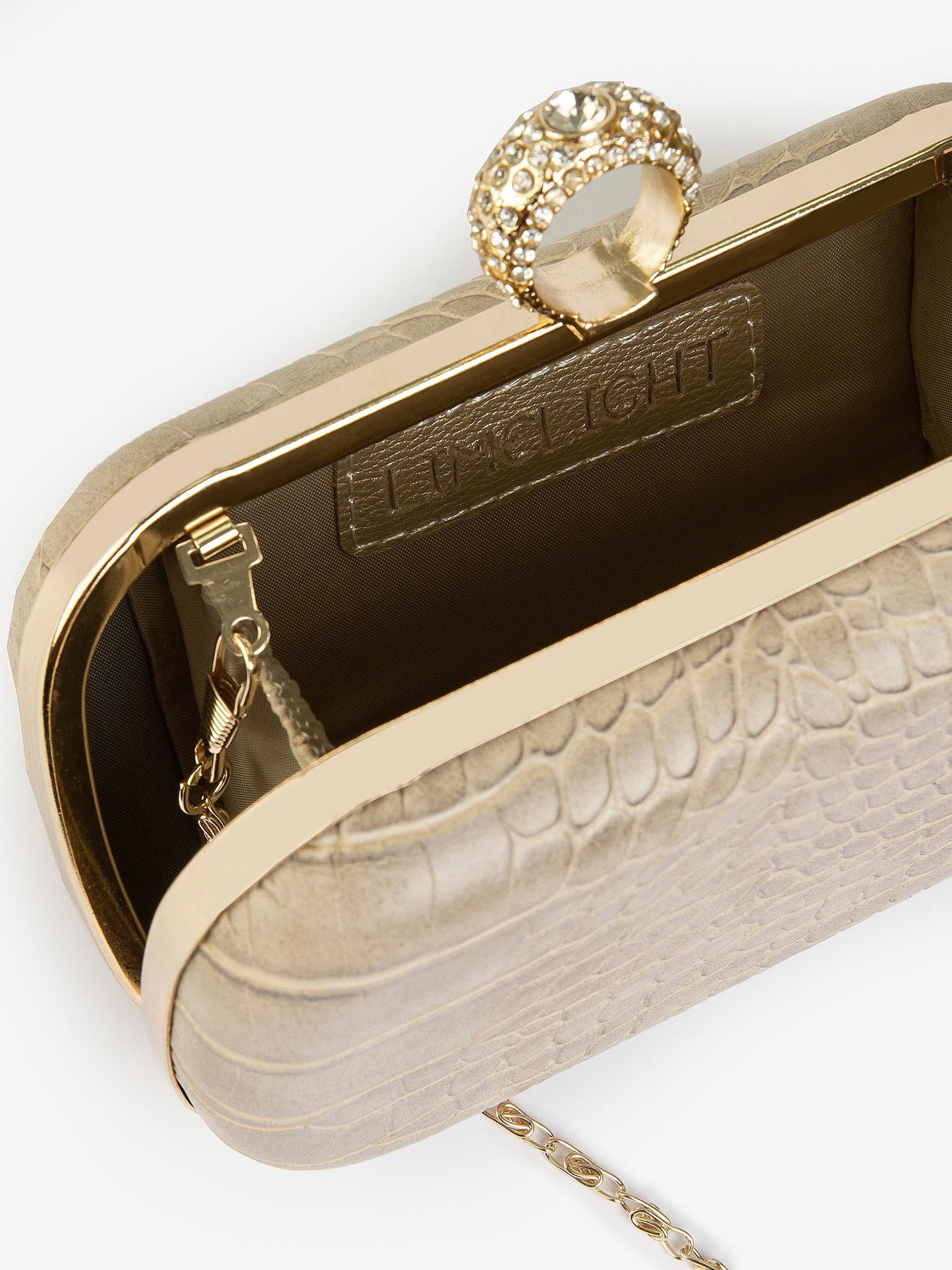 Limelight - Croc Patterned Clutch