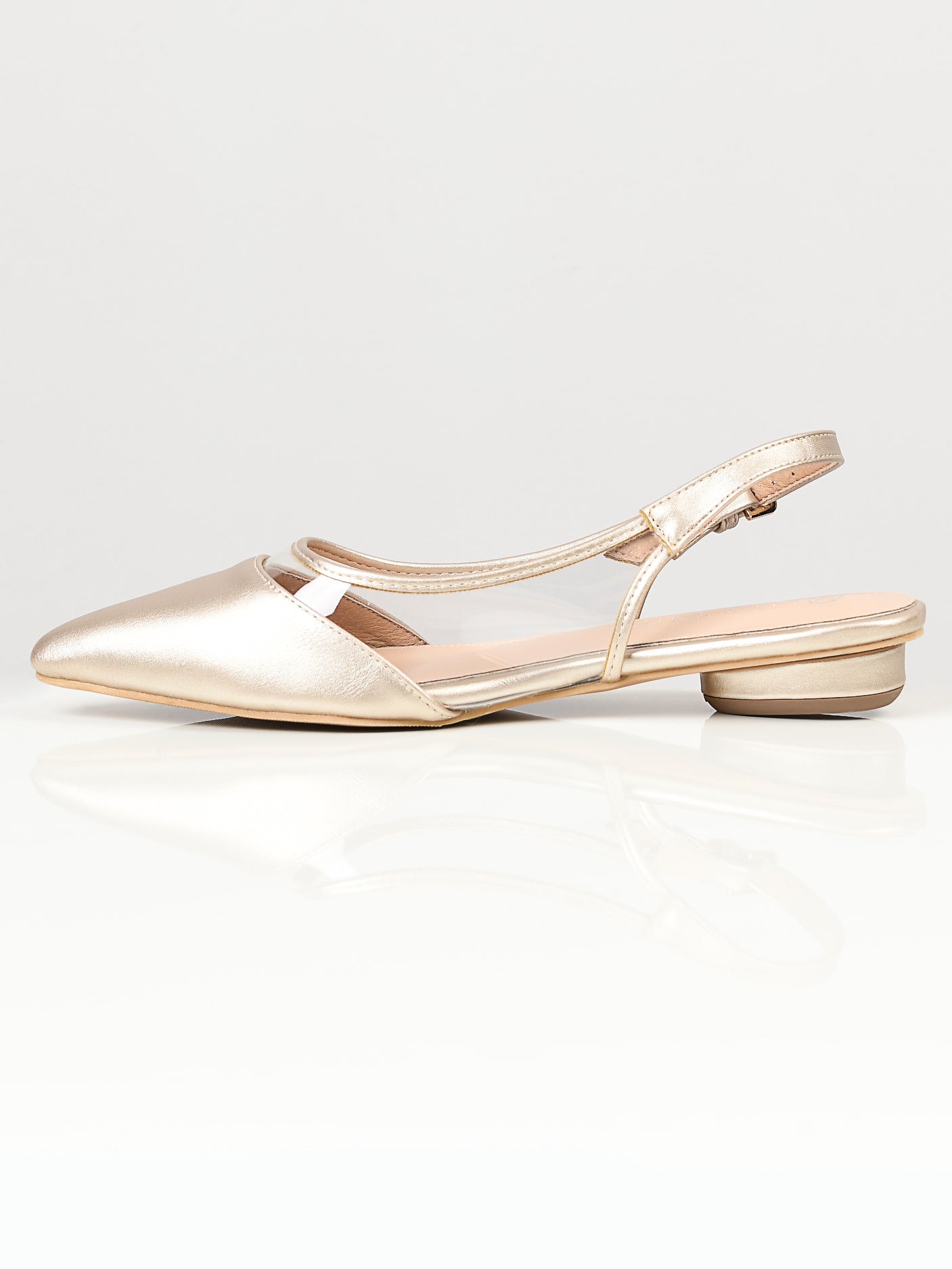 Limelight - Matte Pointed Sandals - Gold