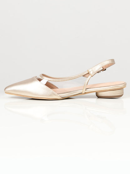 Limelight - Matte Pointed Sandals - Gold