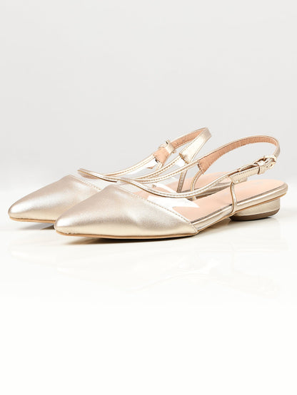 Limelight - Matte Pointed Sandals - Gold