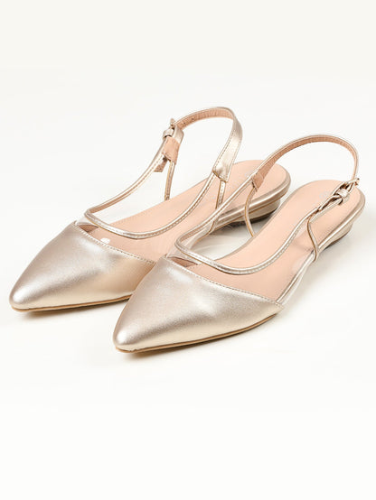 Limelight - Matte Pointed Sandals - Gold