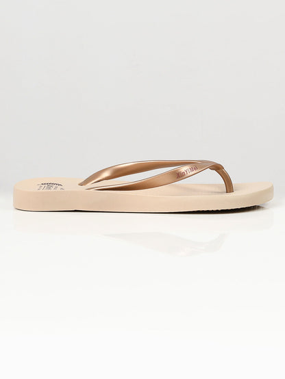 Limelight - Plain Flip Flops - Gold