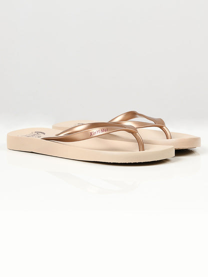 Limelight - Plain Flip Flops - Gold