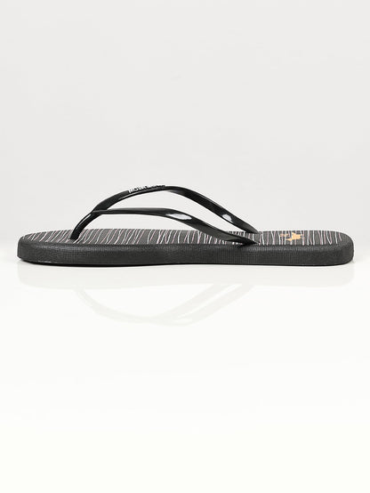 Limelight - Printed Flip Flops - Black