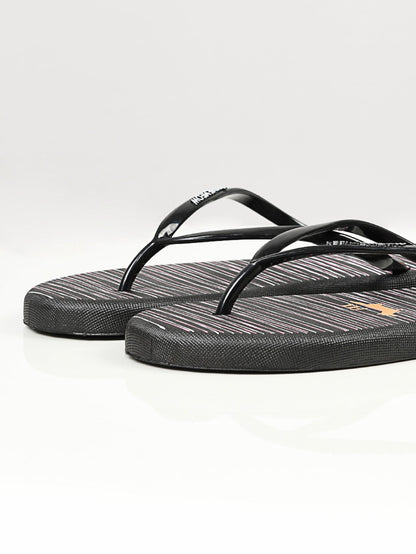 Limelight - Printed Flip Flops - Black