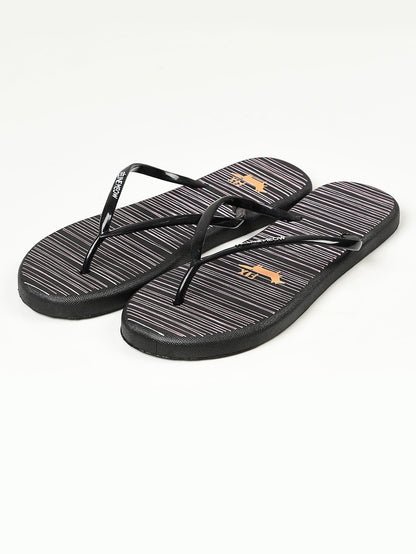 Limelight - Printed Flip Flops - Black