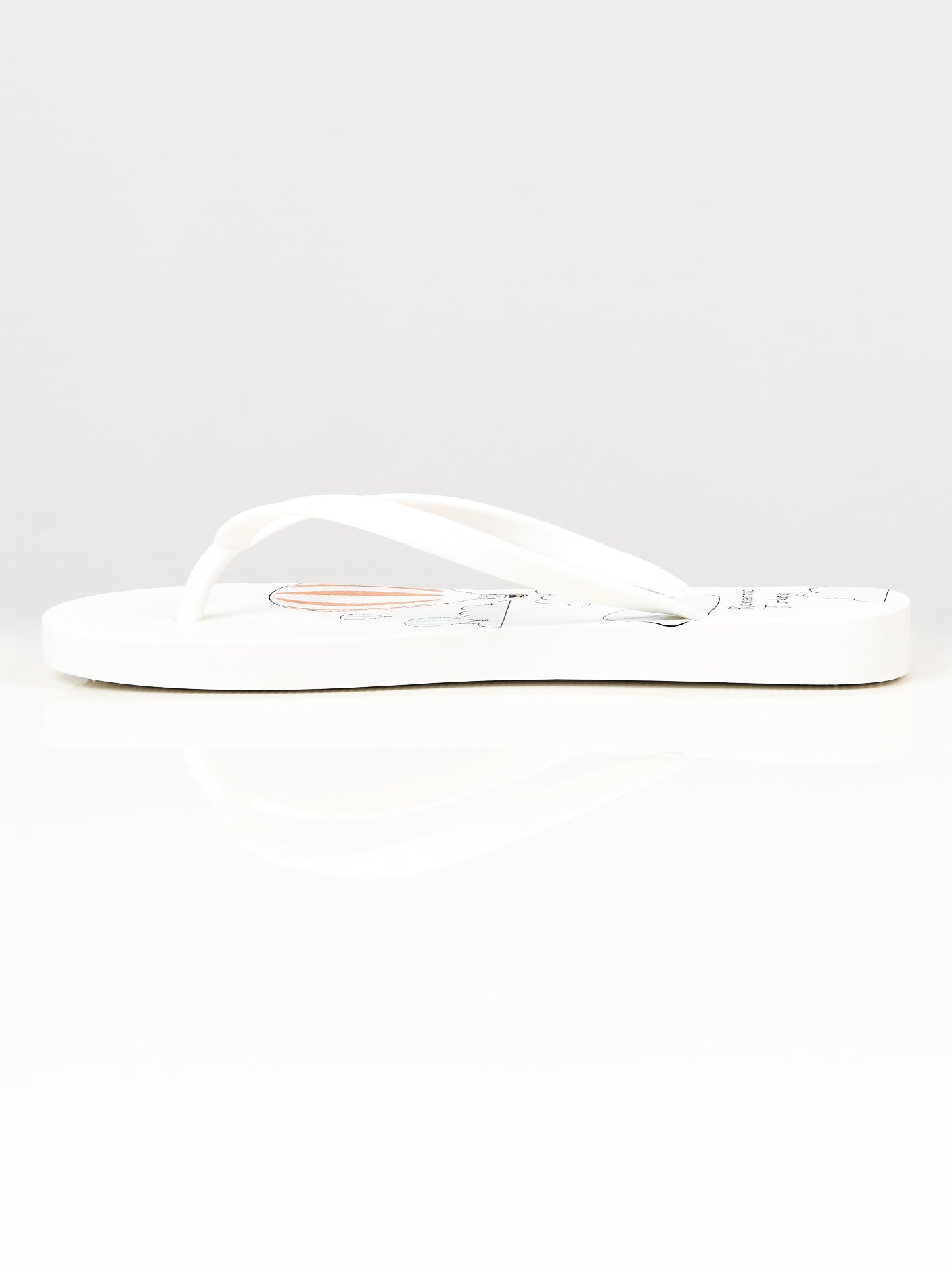 Limelight - Printed Flip Flops - White