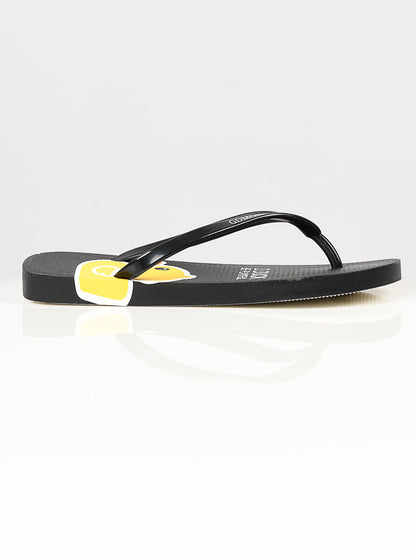 Limelight - Printed Flip Flops - Black