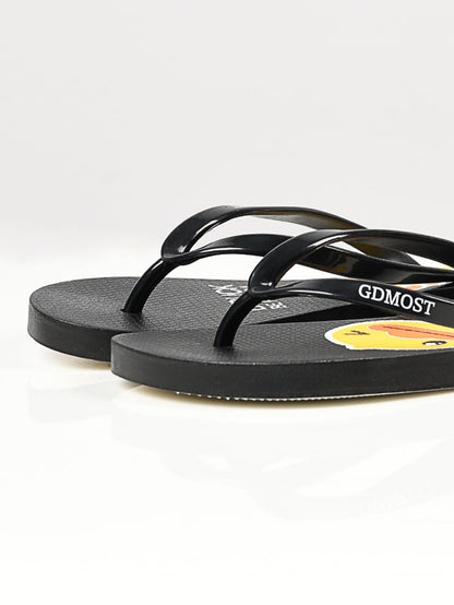 Limelight - Printed Flip Flops - Black