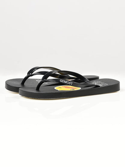 Limelight - Printed Flip Flops - Black